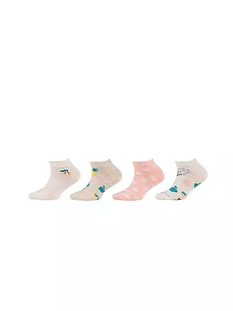 CAMANO | Mädchen Sneaker Socken 4er Pkg  offwhite melange | 